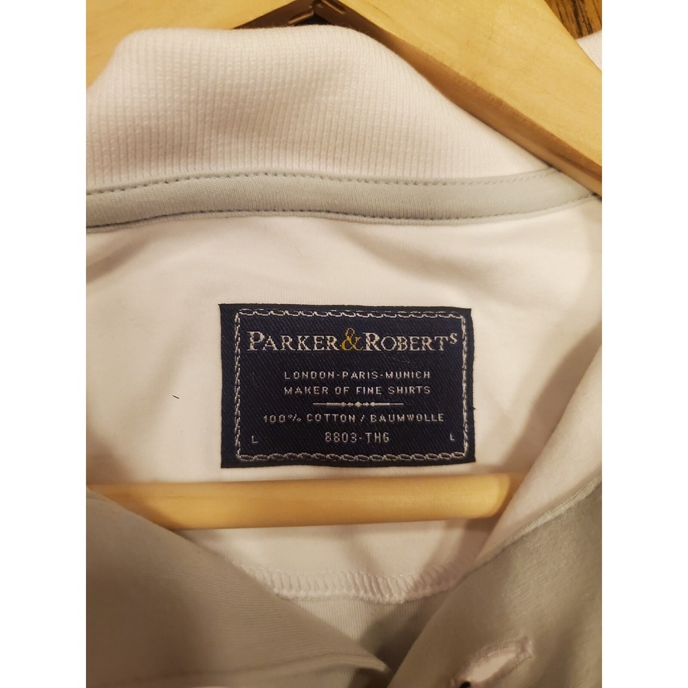 Parker & Roberts Mens Polo Shirt New With‎ Tags Schnittger Hides Leather Splits - Picture 3 of 5
